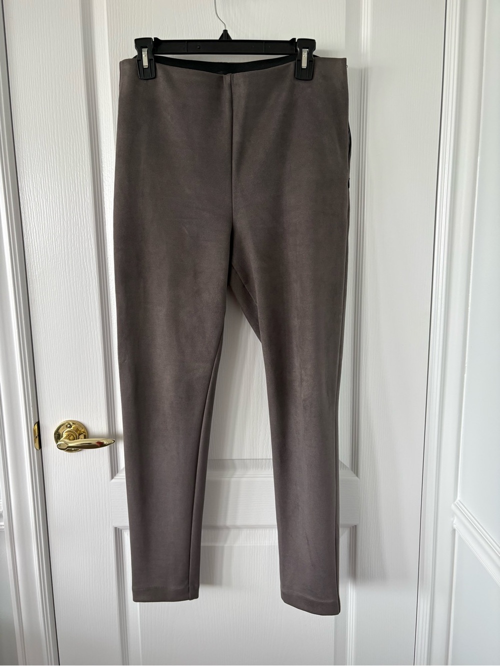 Ann Taylor suede gray/beige legging pants size 10